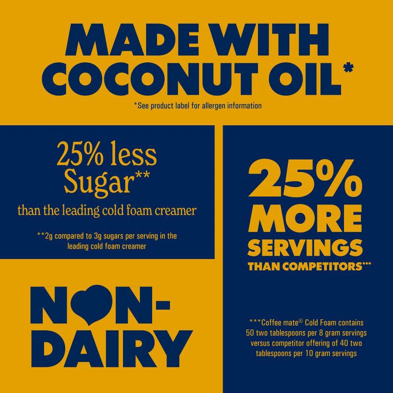 slide 3 of 8, Coffee mate Cold Foam Butterbeer Coffee Creamer - 14oz, 14 oz