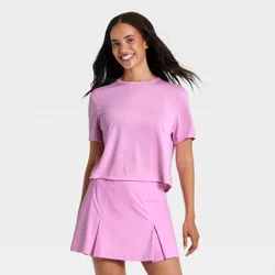 Women's Beyond Ease Short Sleeve Boxy T-Shirt - All In Motion™ Light Violet L