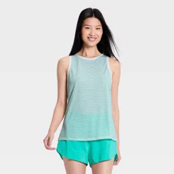 Women's Beyond Ease Twist Racerback Tank Top - All In Motion™ Green Stripe XXL