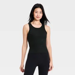 Women's Modal Ribbed Support Tank Top - All in Motion™ Black XL