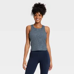 Women's Modal Ribbed Support Tank Top - All In Motion™ Navy Blue L