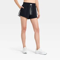 Women's Airy Sleek Pique Shorts - All In Motion™ Black XL