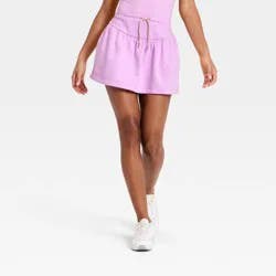 Women's French Terry Fleece Skort - All In Motion™ Light Violet L