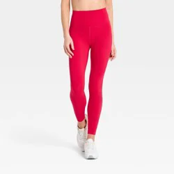 Women's Super Flex High-Rise 7/8 Pocketed Leggings - All In Motion™ Red XS
