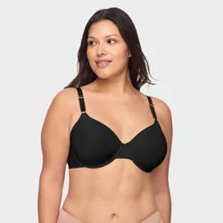 Simply Perfect by Warner's Easy Size Mesh Full-Coverage T-Shirt Bra - Black S