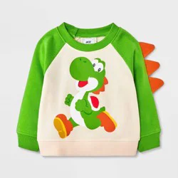 Nintendo Baby Boys' My Mario Yoshi Sweatshirt - Green 0-3M