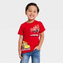 Toddler Boys' Disney Cars Lightning McQueen Legend T-Shirt - Red 3T