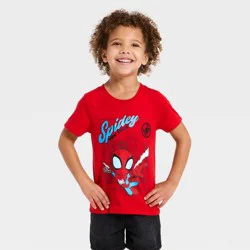 Toddler Boys' Marvel Spidey Web T-Shirt - Red 4T