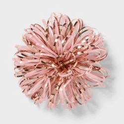 4.5" Tinsel with Pom Poms Gift Bow Pink - Spritz™