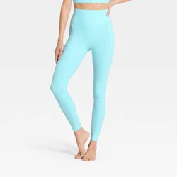 Women's Everyday Soft Ultra High-Rise Pocketed Leggings - All In Motion™ Light Blue L