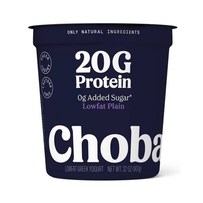 slide 1 of 1, Chobani Plain Greek Yogurt - 20g Protein 32oz, 20 gram, 32 oz
