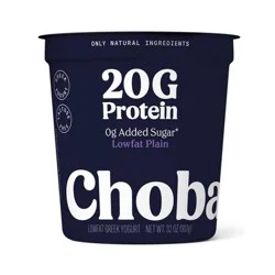 Chobani Plain Greek Yogurt - 20g Protein 32oz