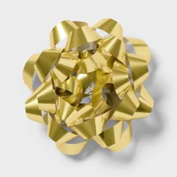 6" Large Glitter Gift Bow Gold - Spritz™