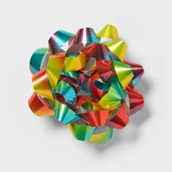 6" Large Rainbow Ombre Gift Bow Multicolor - Spritz™