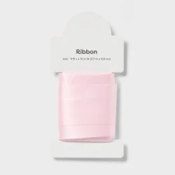 1.5"x9' Satin Gift Wrap Ribbon Light Pink - Spritz™