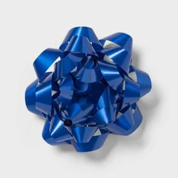 6" Large Glossy Blue Gift Bow - Spritz™