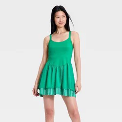 Women's Active Knit Layered Dress - All In Motion™ Green L