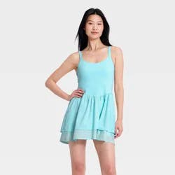 Women's Active Knit Layered Dress - All In Motion™ Light Blue S