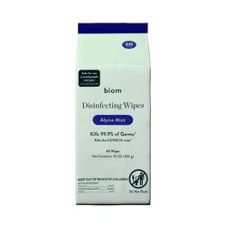 Biom Disinfecting Wipes Refill - 60ct - Alpine Mint