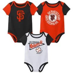 MLB San Francisco Giants Newborn 3-pack Bodysuits - 3-6M