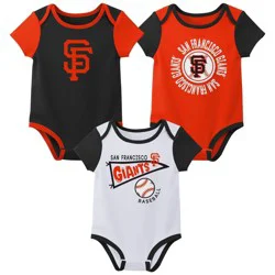 MLB San Francisco Giants Infant 3-pack Bodysuits - 18M