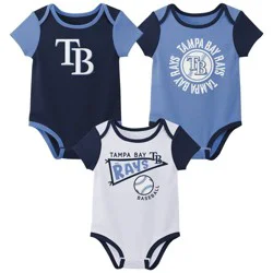 MLB Tampa Bay Rays Newborn 3-pack Bodysuits - 3-6M