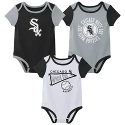 MLB Chicago White Sox Newborn 3-pack Bodysuits - 0-3M
