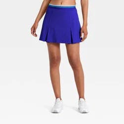 Women's Knit High-Rise Ruffle Trim Skort 14.75" - All In Motion™ Cobalt L