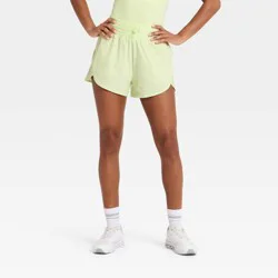 Women's Active Light Woven High-Rise Shorts 3" - All In Motion™ Light Green M