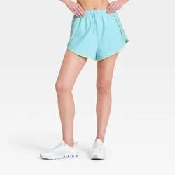 Women's Woven Pop Trim Shorts 3" - All In Motion™ Light Blue L