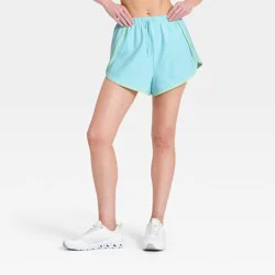 Women's Woven Pop Trim Shorts 3" - All In Motion™ Light Blue XL