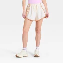 Women's Woven Pop Trim Shorts 3" - All In Motion™ Cream S