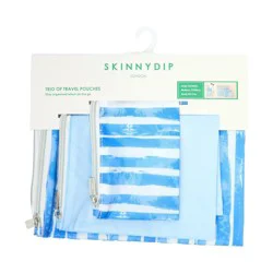 Skinnydip Multiple Use Pouches Lightweight Toiletry Bag Set - Blue