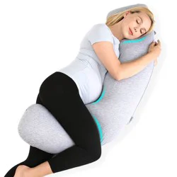 Momcozyy J Shaped Maternity Body Pillow - Gray