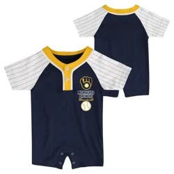 MLB Milwaukee Brewers Newborn Romper - 6-9M