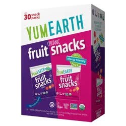 YumEarth Organic Variety Fruit Pouch Snack Box - 21oz/30ct