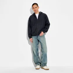 Men's Hooded Fleece Zip-Up Sweatshirt - Original Use™ Hematite XXL