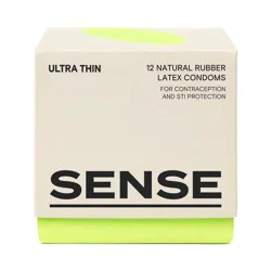 Sense Holdings Ultra Thin Natural Rubber Latex Condoms - 12ct