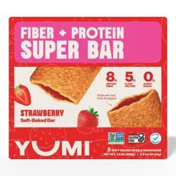 YUMI Fiber + Protein Super Bar Strawberry - 7.2oz/5 ct