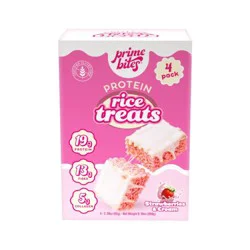 Prime Bites Strawberry Protein Rice Treat- 19g Protein - 9.16oz/4ct