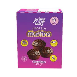 Prime Bites Chocolate Fudge Protein Mini Muffins - 15g Protein - 8.48oz/4ct