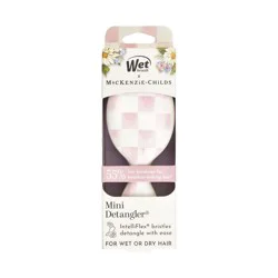 Wet Brush x MacKenzie Childs Mini Detangler Hair Brush - Rosy Check: For All Hair Types, Nylon Bristles