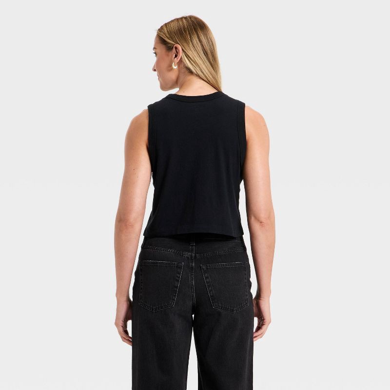 slide 2 of 3, Women's Muscle Pullover Tank Top - Universal Thread™ Black XL, 1 ct