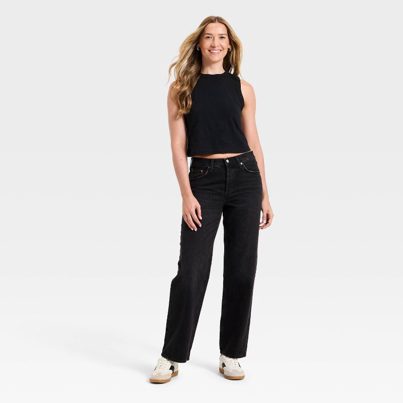 slide 3 of 3, Women's Muscle Pullover Tank Top - Universal Thread™ Black XL, 1 ct