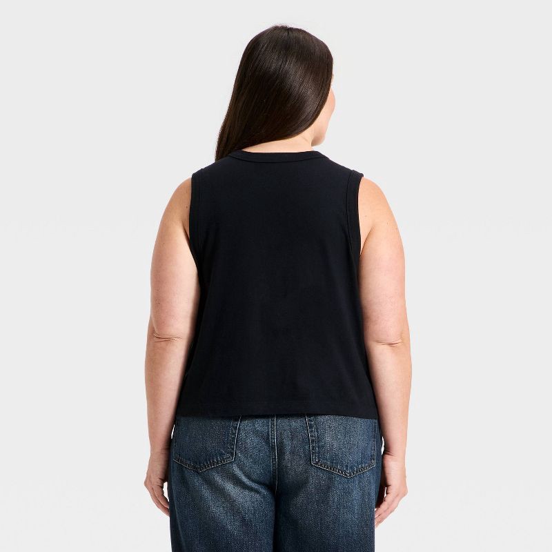 slide 2 of 3, Women's Muscle Pullover Tank Top - Universal Thread™ Black XXL, 1 ct