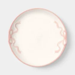 6" Stoneware Bow Appetizer Plate Cream - Room Essentials™