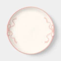 6" Stoneware Bow Appetizer Plate Cream - Room Essentials™