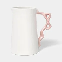 25.63 fl oz Stoneware Bow Beverage Pitcher - Room Essentials™