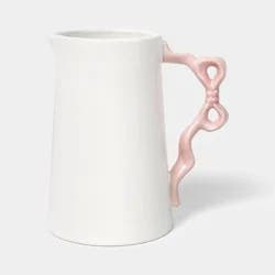 25.63 fl oz Stoneware Bow Beverage Pitcher - Room Essentials™