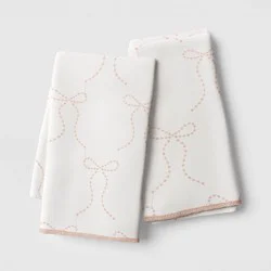 2pk Bow with Lace Trim Kitchen Towels - Room Essentials™